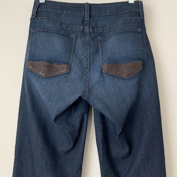 NYDJ Bootcut Blue Lift Tuck Technology Embroidered Pocket Jeans 2 - Picture 10 of 10